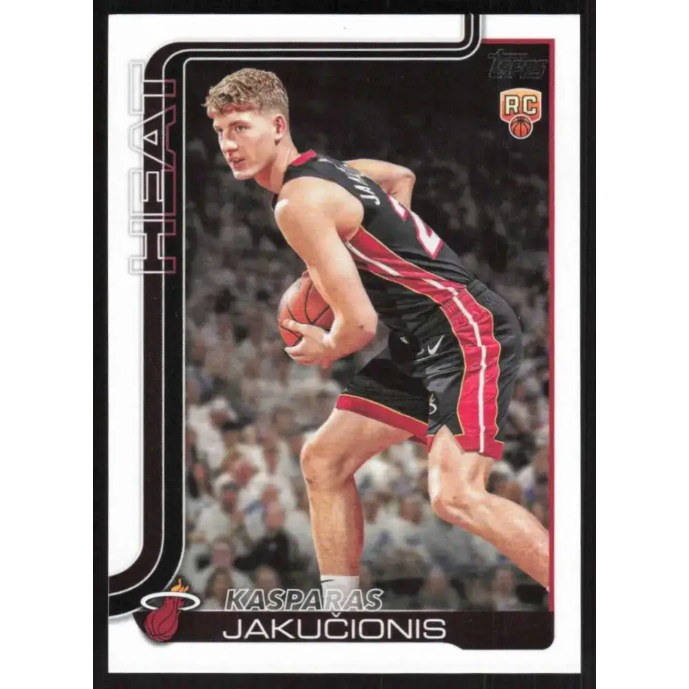 2025-26 Topps #220 Kasparas Jakucionis NM-MT RC Rookie Miami Heat Basketball Card - Basketball Card Single