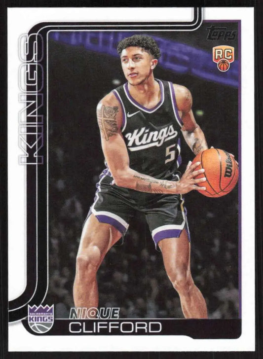 2025-26 Topps #224 Nique Clifford NM-MT RC Rookie Sacramento Kings Basketball Card