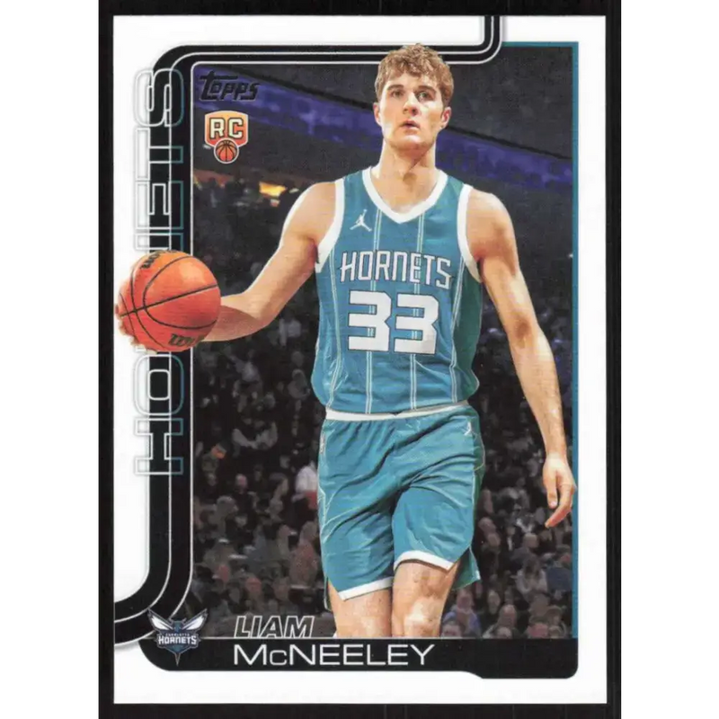 2025-26 Topps #229 Liam McNeeley NM-MT RC Rookie Charlotte Hornets Basketball Card - Basketball Card Single