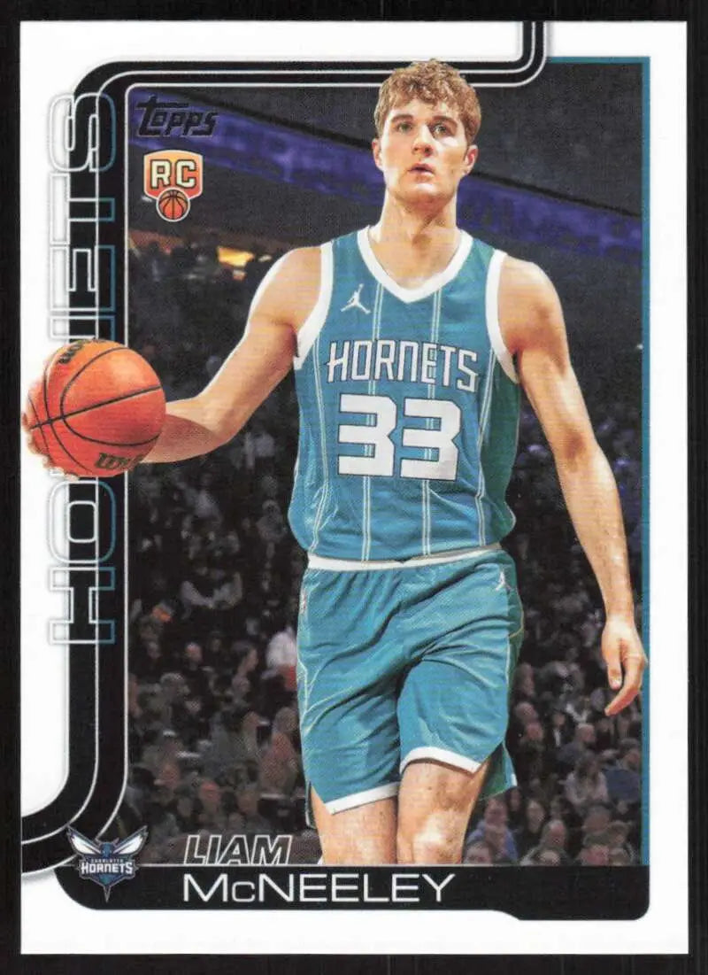 2025-26 Topps #229 Liam McNeeley NM-MT RC Rookie Charlotte Hornets Basketball Card