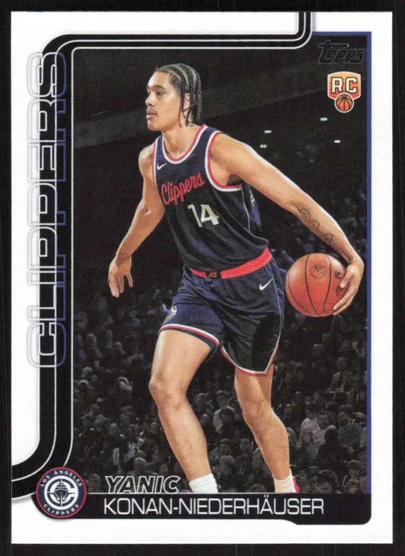 2025-26 Topps #230 Yanic Konan-Niederhauser NM-MT RC Rookie Los Angeles Clippers Basketball Card