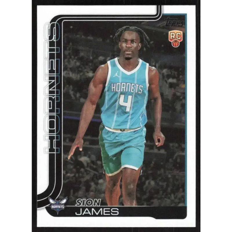2025-26 Topps #233 Sion James NM-MT RC Rookie Charlotte Hornets Basketball Card - Basketball Card Single