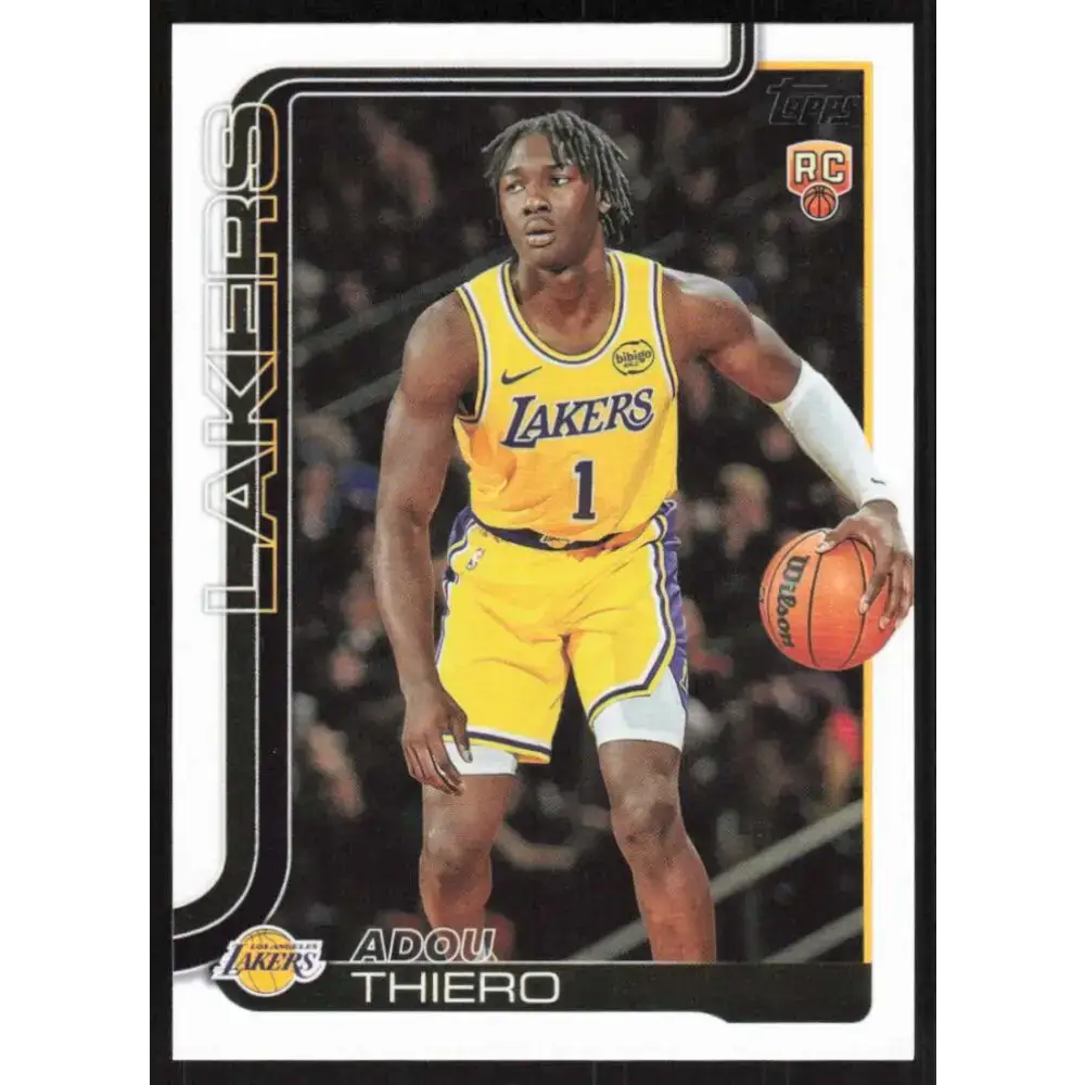 2025-26 Topps #236 Adou Thiero NM-MT RC Rookie Los Angeles Lakers Basketball Card - Basketball Card Single