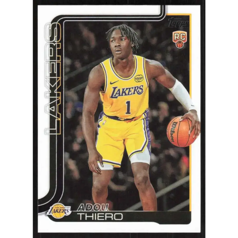 2025-26 Topps #236 Adou Thiero NM-MT RC Rookie Los Angeles Lakers Basketball Card - Basketball Card Single