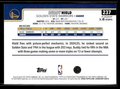 2025-26 Topps #237 Buddy Hield - Basketball Card Single