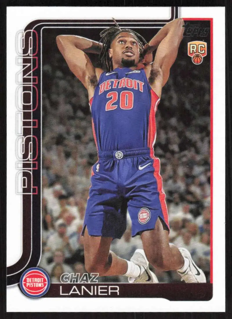 2025-26 Topps #238 Chaz Lanier NM-MT RC Rookie Detroit Pistons Basketball Card - Basketball Card Single