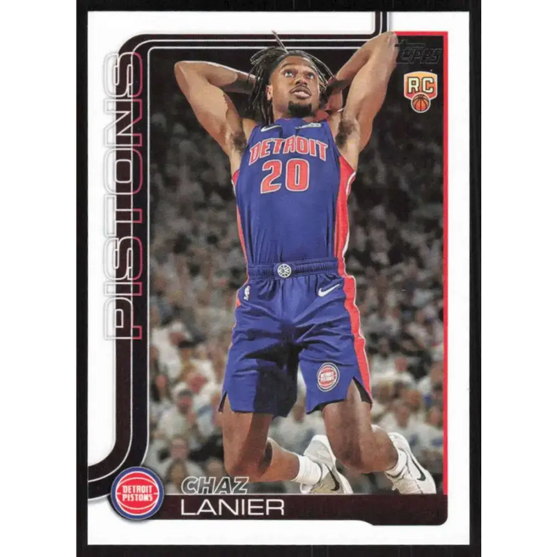 2025-26 Topps #238 Chaz Lanier NM-MT RC Rookie Detroit Pistons Basketball Card - Basketball Card Single