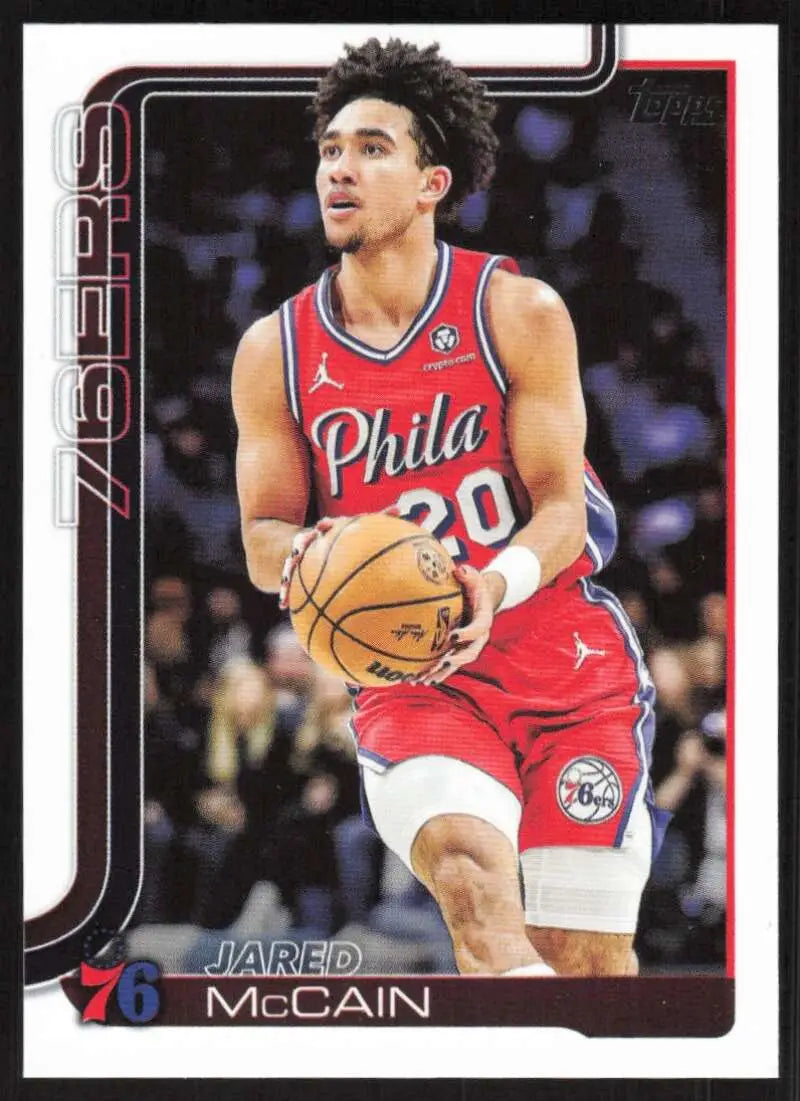 2025-26 Topps #24 Jared McCain NM-MT Philadelphia 76ers Basketball Card - Basketball Card Single