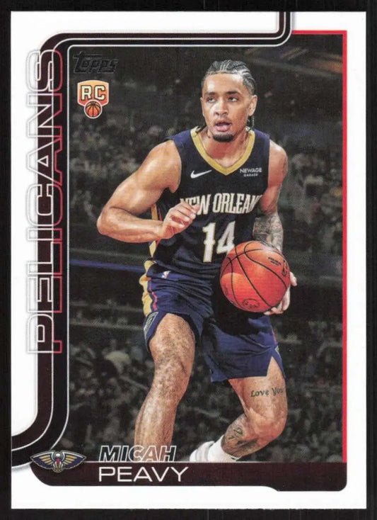 2025-26 Topps #241 Micah Peavy NM-MT RC Rookie New Orleans Pelicans Basketball Card