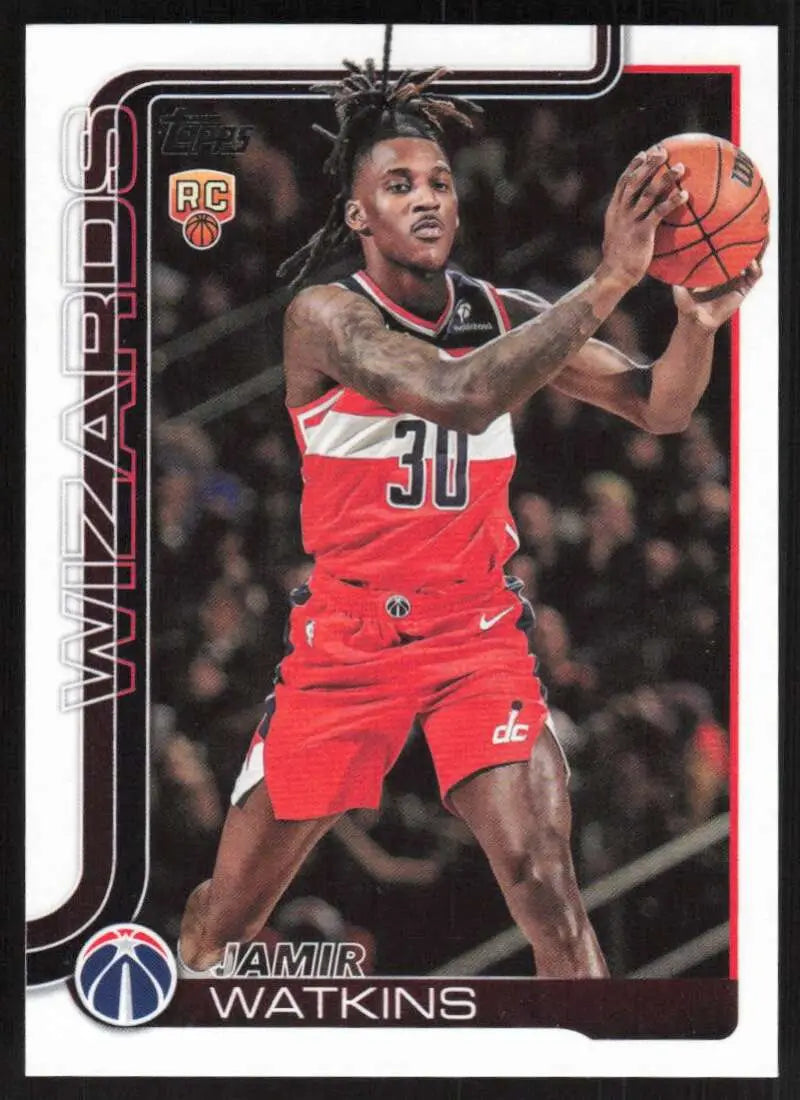 2025-26 Topps #244 Jamir Watkins NM-MT RC Rookie Washington Wizards Basketball Card - Basketball Card Single