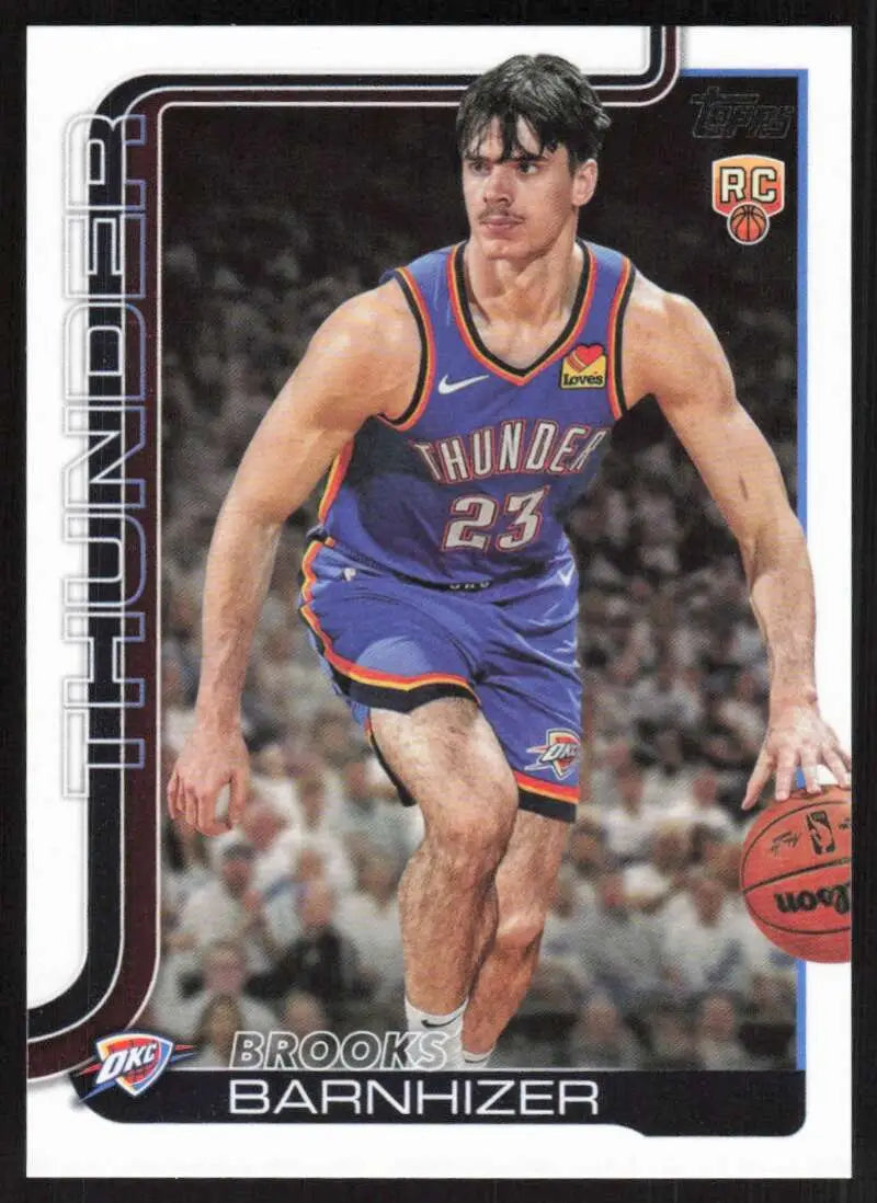 2025-26 Topps #245 Brooks Barnhizer NM-MT RC Rookie Oklahoma City Thunder Basketball Card - Basketball Card Single
