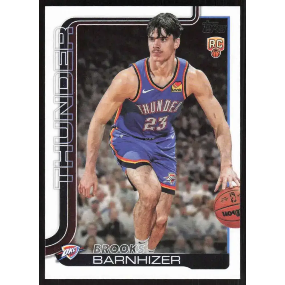 2025-26 Topps #245 Brooks Barnhizer NM-MT RC Rookie Oklahoma City Thunder Basketball Card - Basketball Card Single