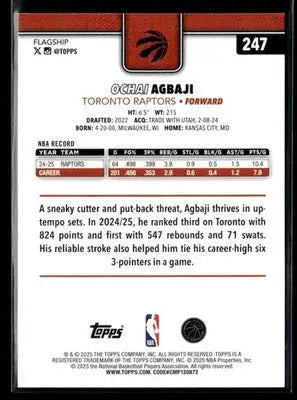2025-26 Topps #247 Ochai Agbaji - Basketball Card Single
