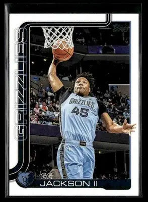2025-26 Topps #249 GG Jackson II Base Memphis Grizzlies - Basketball Card Single