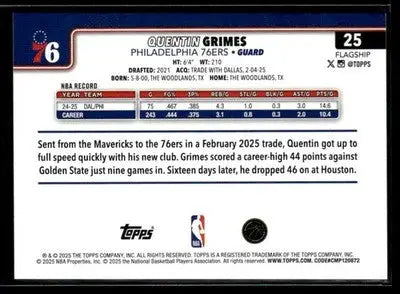 2025-26 Topps #25 Quentin Grimes