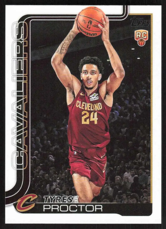 2025-26 Topps #250 Tyrese Proctor NM-MT RC Rookie Cleveland Cavaliers Basketball Card - Basketball Card Single