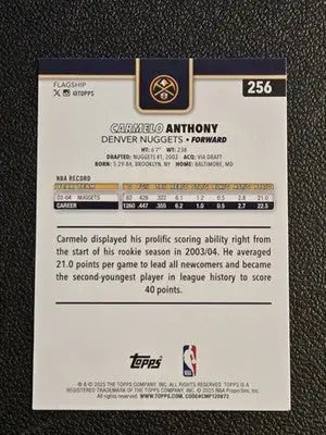 2025-26 Topps #256 Carmelo Anthony - Basketball Card Single
