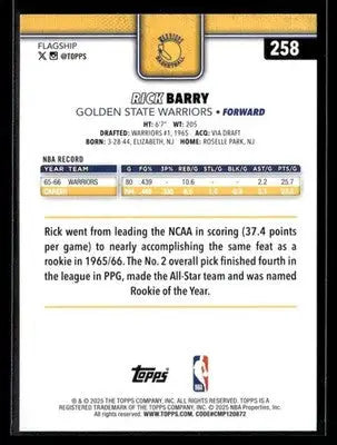 2025-26 Topps #258 Rick Barry - Basketball Card Single