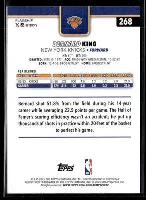2025-26 Topps #268 Bernard King - Basketball Card Single