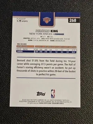 2025-26 Topps #268 Bernard King - Basketball Card Single