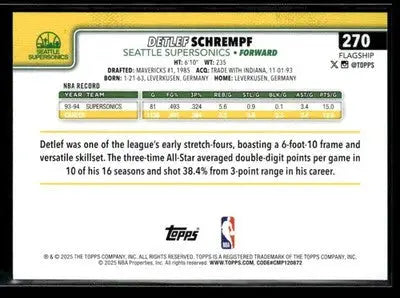 2025-26 Topps #270 Detlef Schrempf - Basketball Card Single
