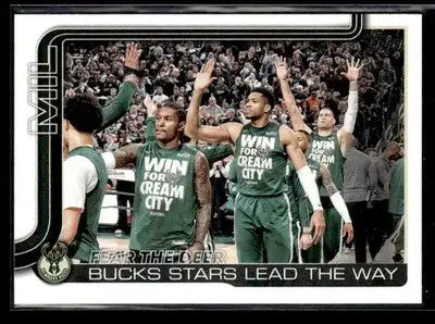 2025-26 Topps #281 Fear the Deer: Bucks Stars Lead the Way Base Milwaukee Bucks - Basketball Card Single
