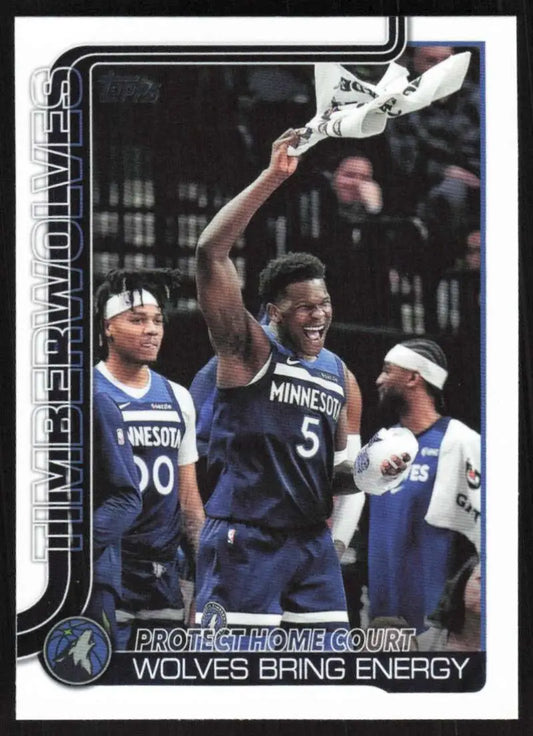 2025-26 Topps #287 Anthony Edwards NM-MT Minnesota Timberwolves Basketball Card - Basketball Card Single