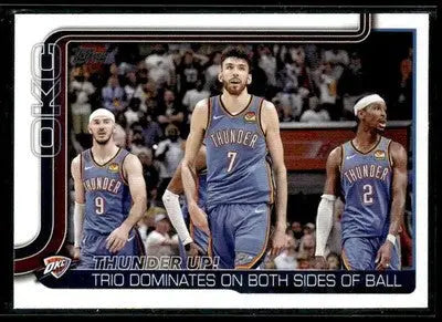 2025-26 Topps #288 Thunder Up!: Trio Dominates On Both Sides Of Ball - Basketball Card Single