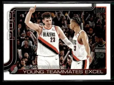 2025-26 Topps #289 Rip City Duo Shines: Young Teammates Excel - Basketball Card Single