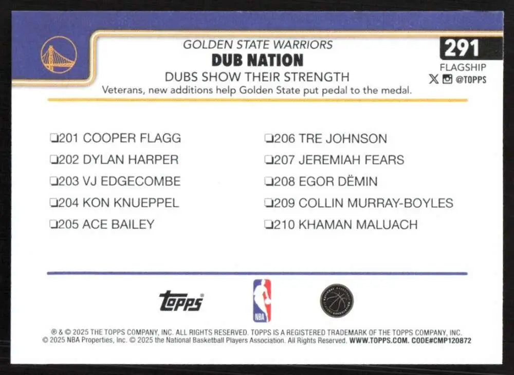 2025-26 Topps #291 Stephen Curry NM-MT Golden State Warriors Basketball Card - Basketball Card Single