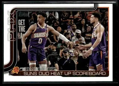 2025-26 Topps #294 Heat Check!: Suns Duo Heat Up Scoreboard - Basketball Card Single