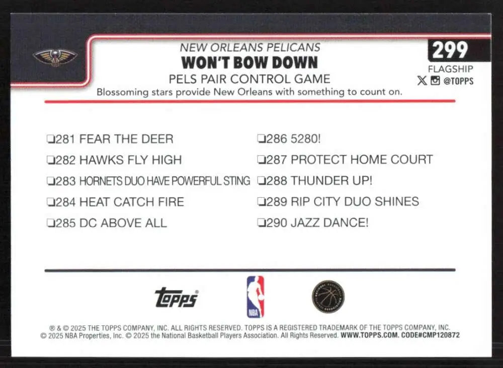 2025-26 Topps #299 Trey Murphy III NM-MT New Orleans Pelicans Basketball Card - Basketball Card Single