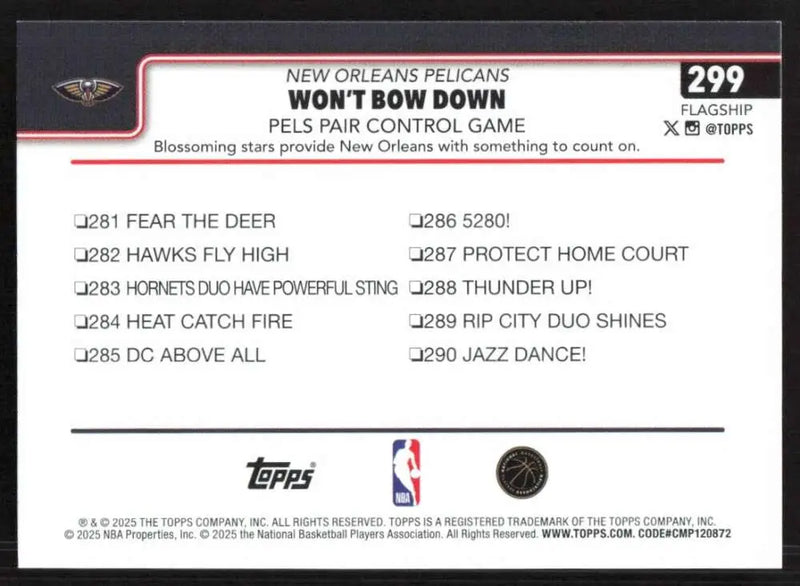 2025-26 Topps #299 Trey Murphy III NM-MT New Orleans Pelicans Basketball Card - Basketball Card Single