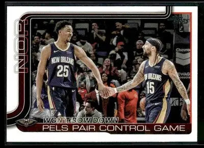 2025-26 Topps #299 Won’t Bow Down: Pels Pair Control Game - Basketball Card Single