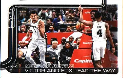 2025-26 Topps #300 New Duo Excels!: Victor and Fox Lead The Way - Basketball Card Single