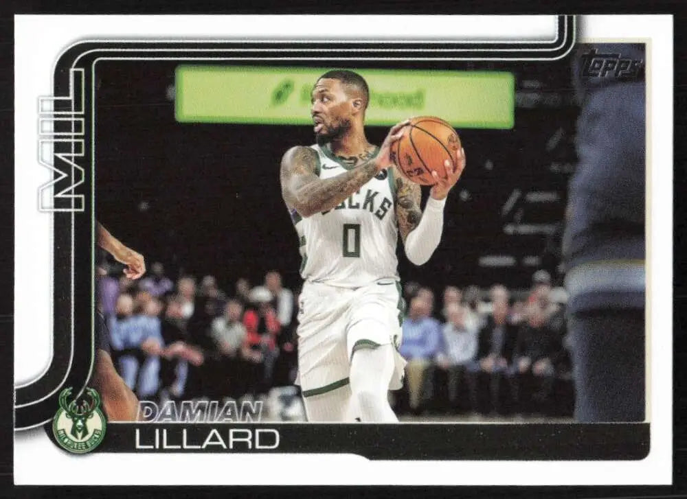 2025-26 Topps #55 Damian Lillard NM-MT Milwaukee Bucks Basketball Card - Basketball Card Single