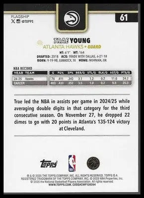 2025-26 Topps #61 Trae Young Blackout