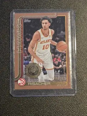 2025-26 Topps #62 Zaccharie Risacher Gold #/2025 - Basketball Card Single