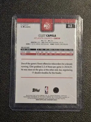 2025-26 Topps #63 Clint Capela Gold #/2025 - Basketball Card Single