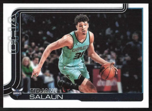 2025-26 Topps #71 Tidjane Salaun NM-MT Charlotte Hornets Basketball Card - Basketball Card Single