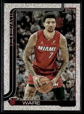 2025-26 Topps #74 Kel’el Ware Sandglitter Miami Heat - Basketball Card Single