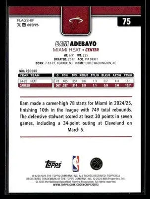 2025-26 Topps #75 Bam Adebayo