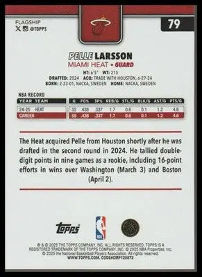 2025-26 Topps #79 Pelle Larsson Season Tip Off - Basketball Card Single