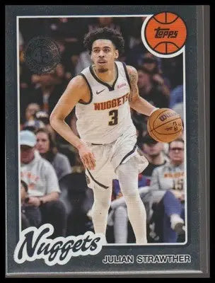 2025-26 Topps #80BK-28 Julian Strawther 1980-81 Topps Basketball Pink Holo Foil