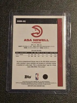 2025-26 Topps #80BK-69 Asa Newell 1980-81 Topps Basketball - Basketball Card Single