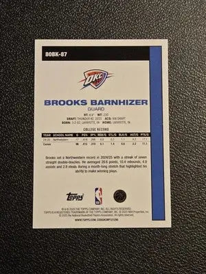 2025-26 Topps #80BK-87 Brooks Barnhizer 1980-81 Topps Basketball - Basketball Card Single