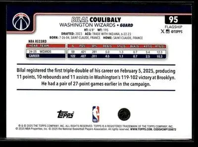 2025-26 Topps #95 Bilal Coulibaly - Basketball Card Single
