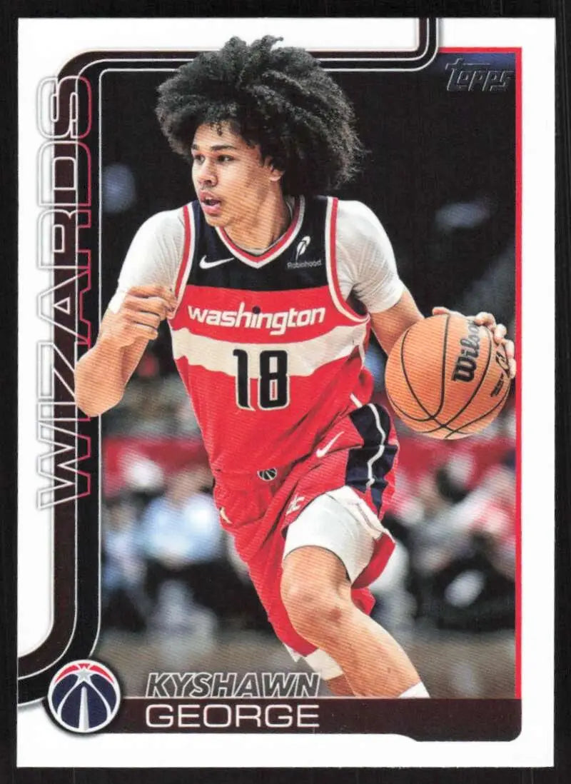 2025-26 Topps #98 Kyshawn George NM-MT Washington Wizards Basketball Card - Basketball Card Single