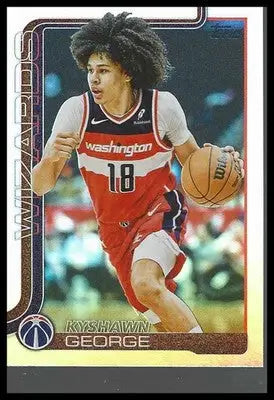 2025‑26 Topps #98 Kyshawn George Rainbow Foilboard Washington Wizards