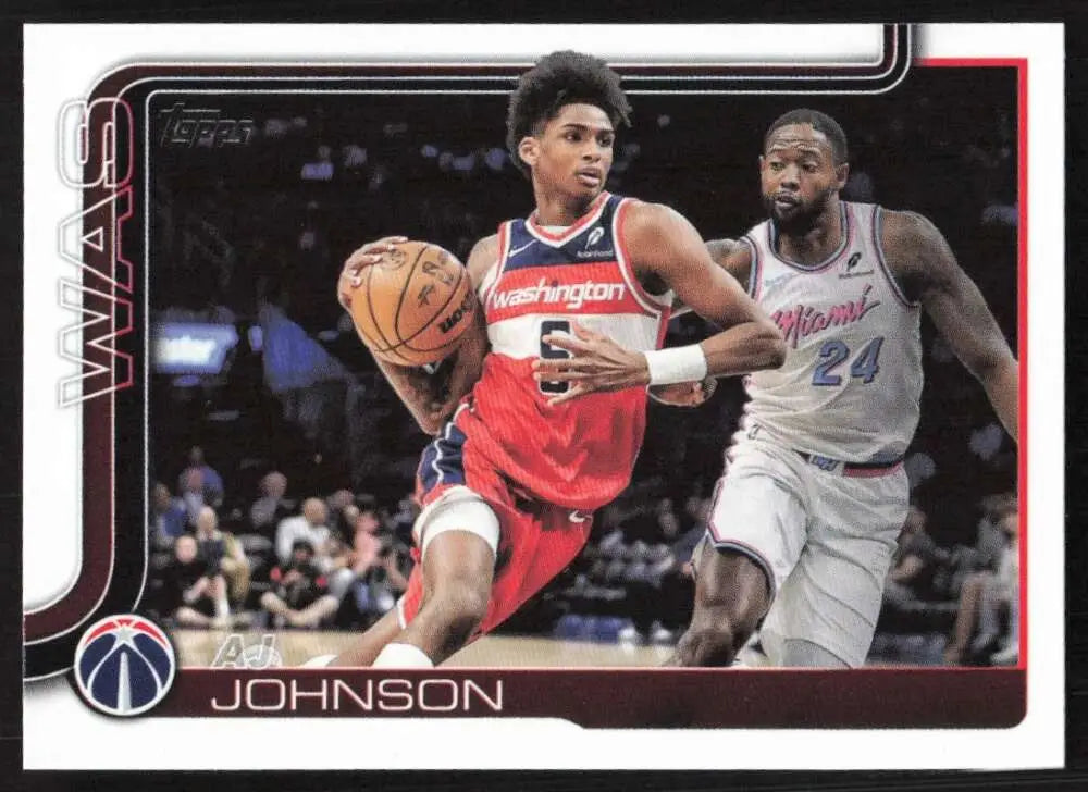 2025-26 Topps #99 AJ Johnson NM-MT Washington Wizards Basketball Card - Basketball Card Single